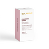 Solawaves Device Cleaning Wipes are made with biodegradable plant-based fibers and are designed for light therapy devices. The sleek box is mostly white, accented with pink and gold lettering, containing 30 fragrance-free, eco-friendly wipes.